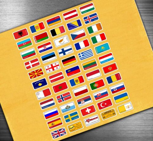 Small Flags 34X17mm mat